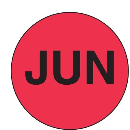 Decker Tape Products Label, DL6803, MONTHS OF YEAR - JUN, 2" DL6803